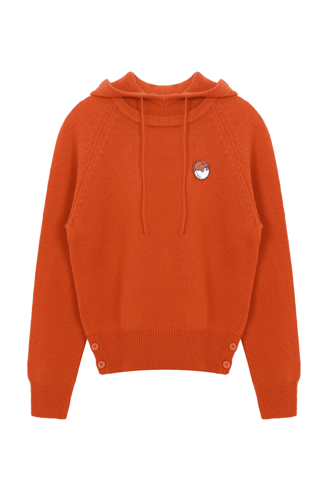 버킷 와펜 후드 스웨터