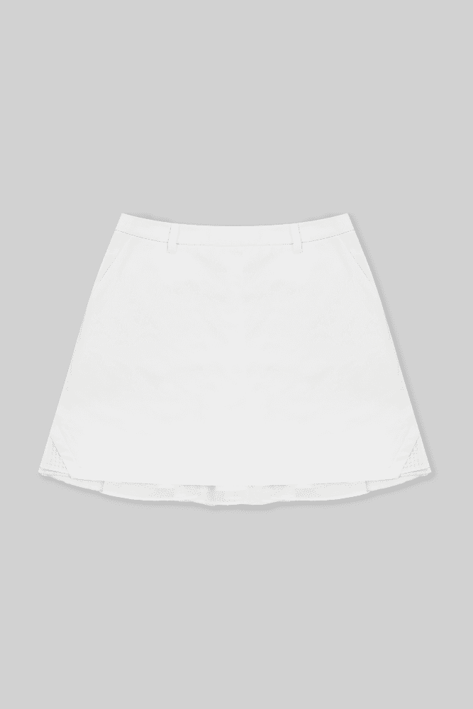 그물 시스루 포인트 스커트_화이트(XS)