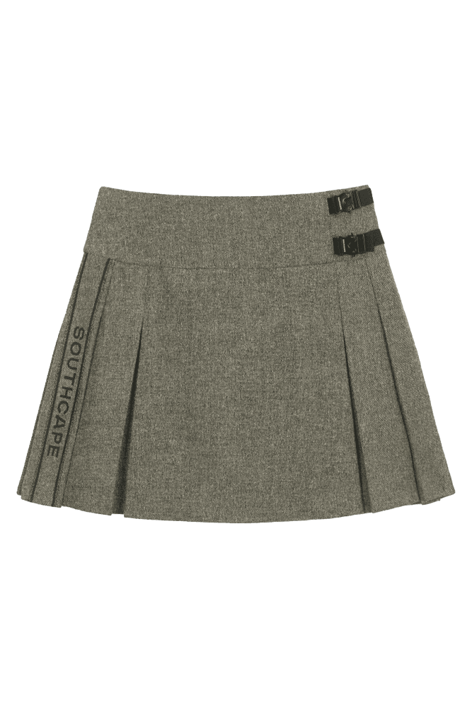 여성 더블 벨트 랩 스커트