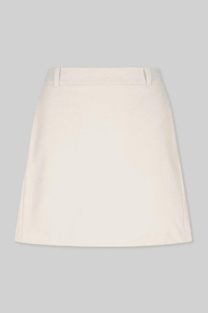 여성 A라인 변형 플리츠 큐롯_크림(S)