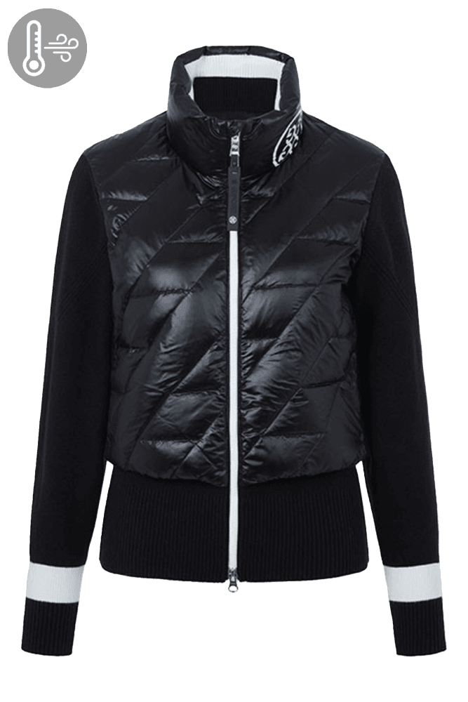 다운 스웨터 재킷 블랙