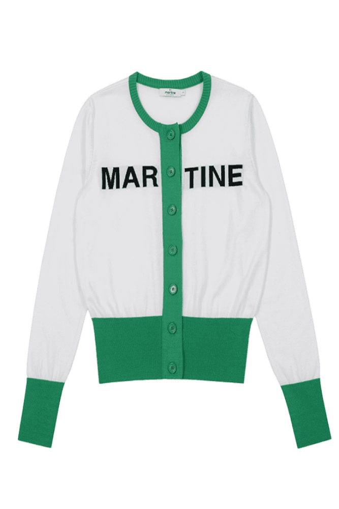 컬러 포인트 니트 가디건