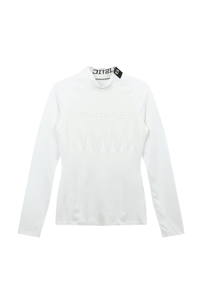 화이트 배색 반폴라 티셔츠 (S)