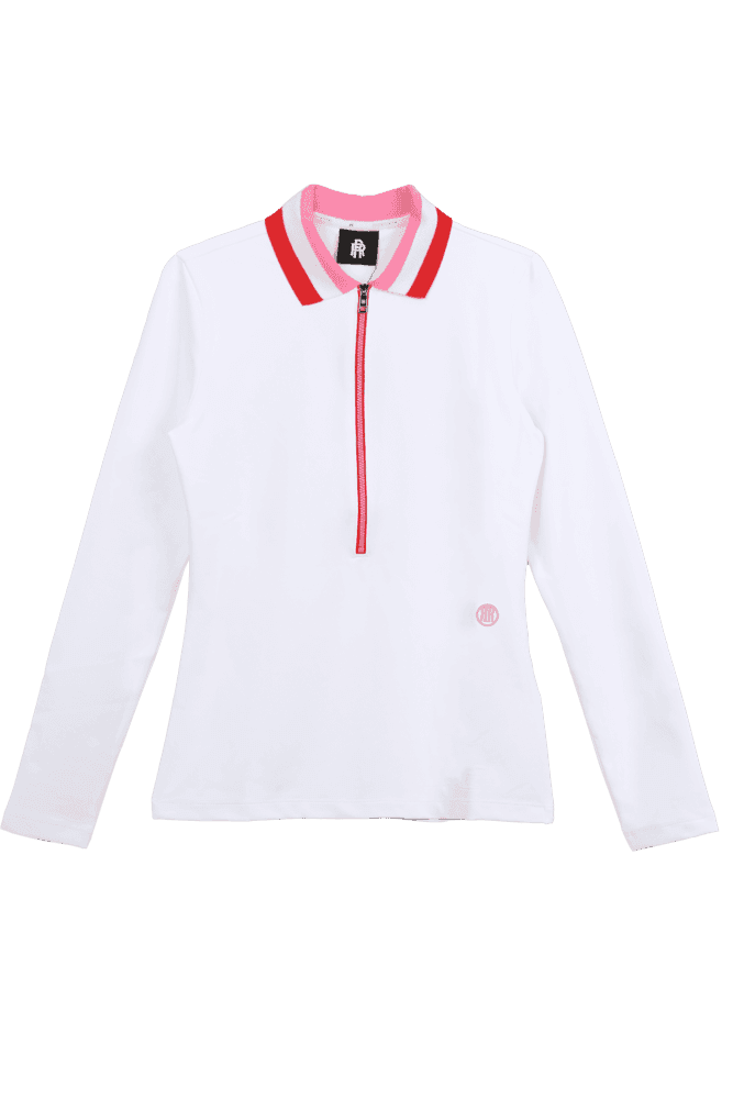 하프 집업 폴로 티셔츠