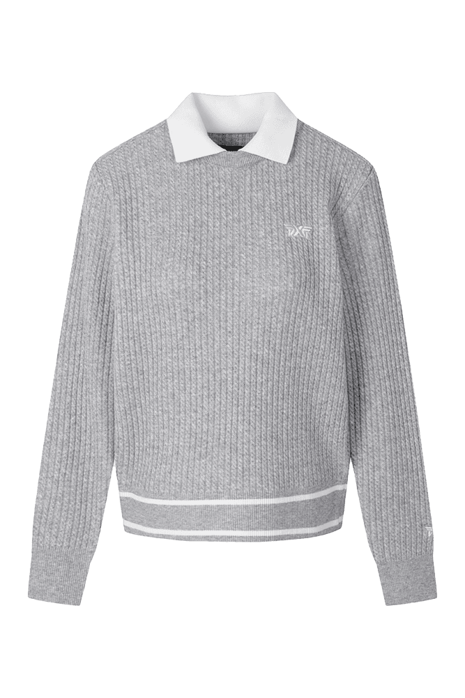 케이블 니트 스웨터