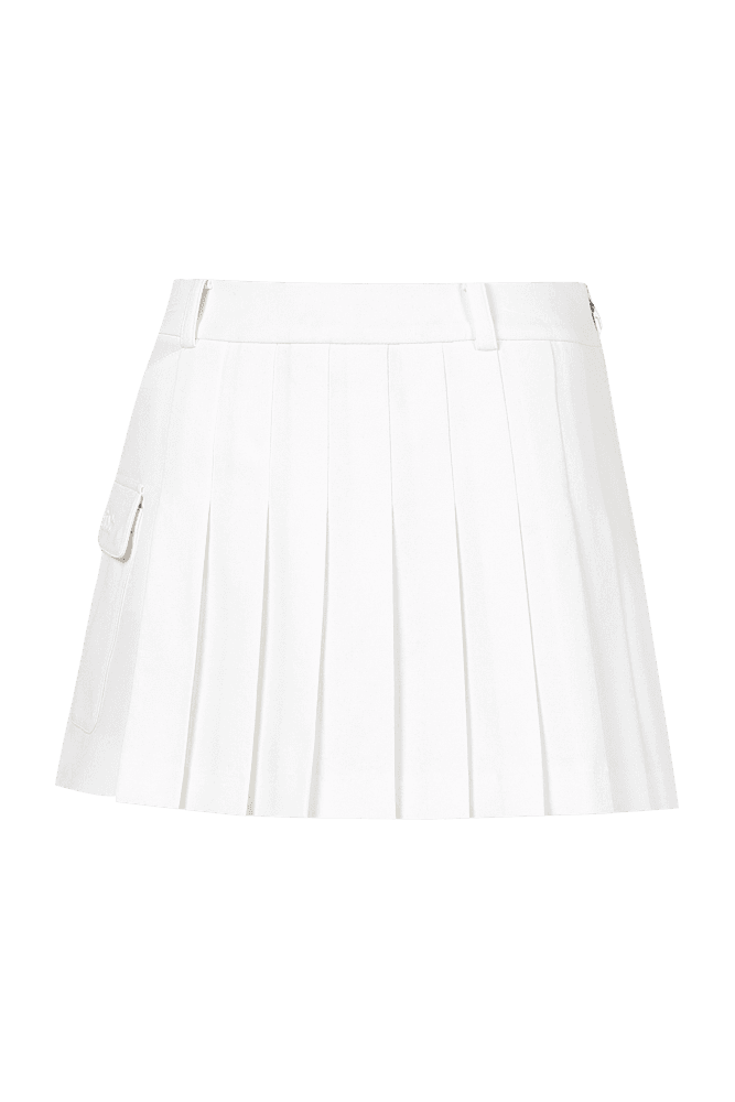 W랩 플리츠 숏팬츠