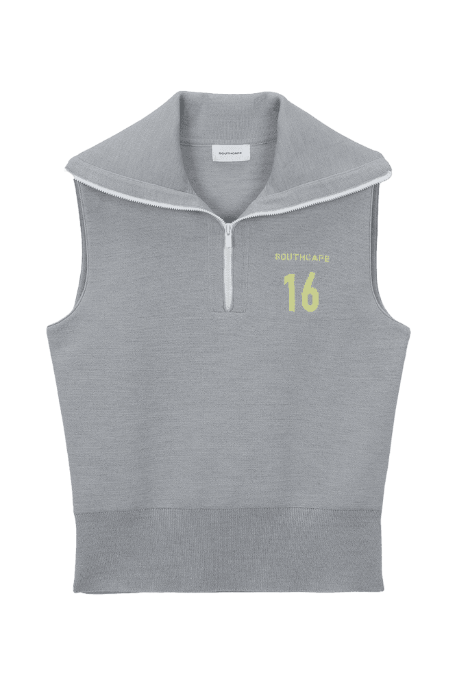 16 로고 칼라 니트 베스트