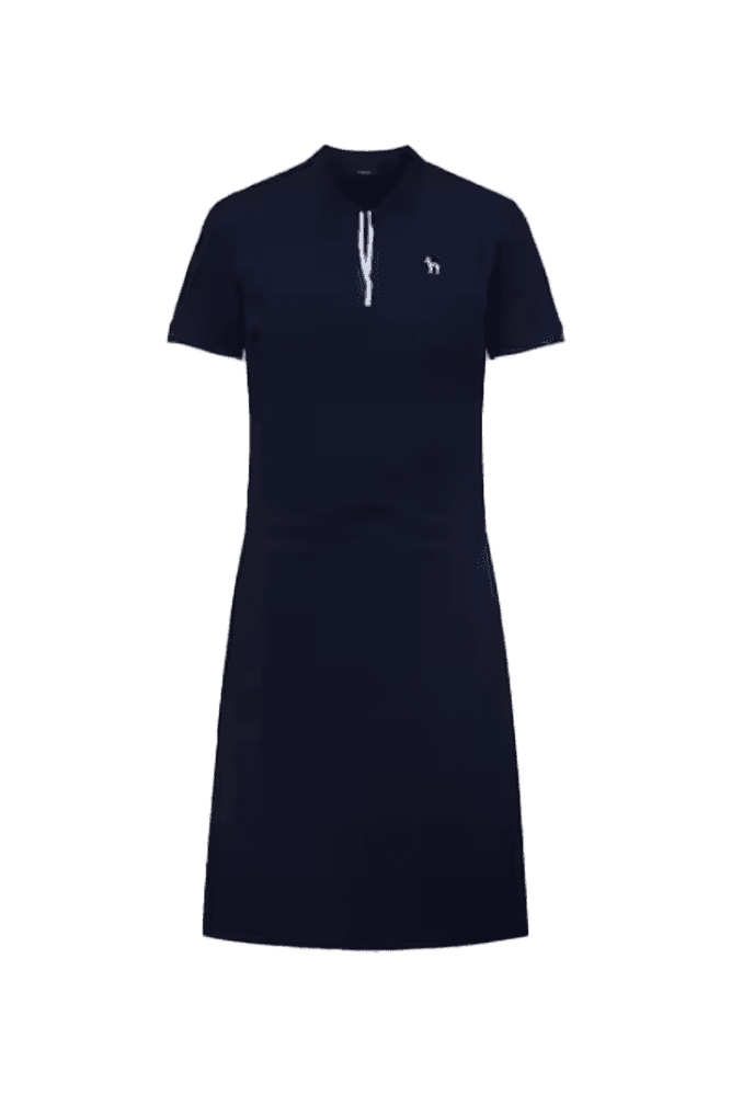 퍼피배색 반팔 폴로원피스_네이비(S)