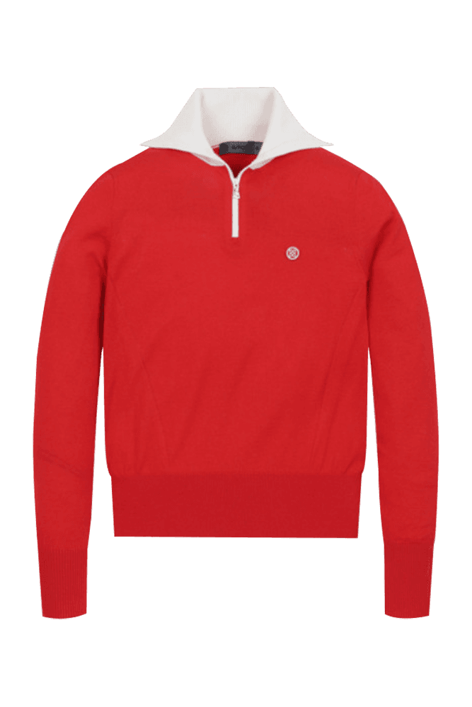 하프 집 스웨터