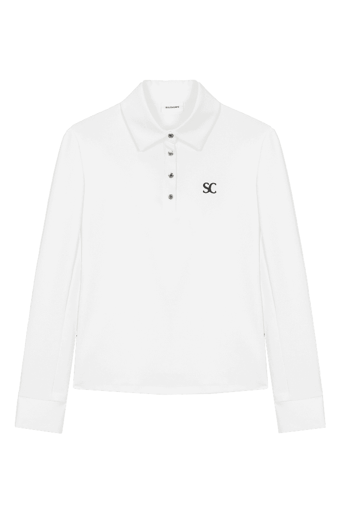 여성 SC 로고 칼라 긴팔 티셔츠
