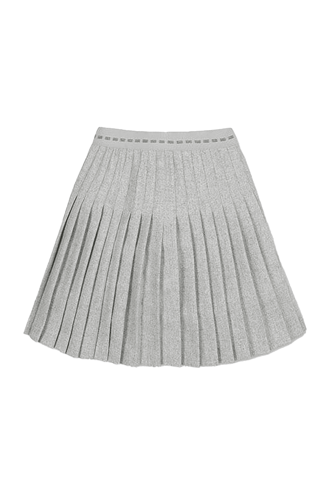 여성 글리터 플리츠 스커트_그레이(XS)