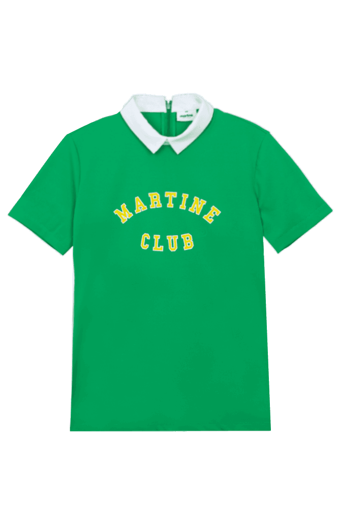 카라 로고 컬러 티셔츠