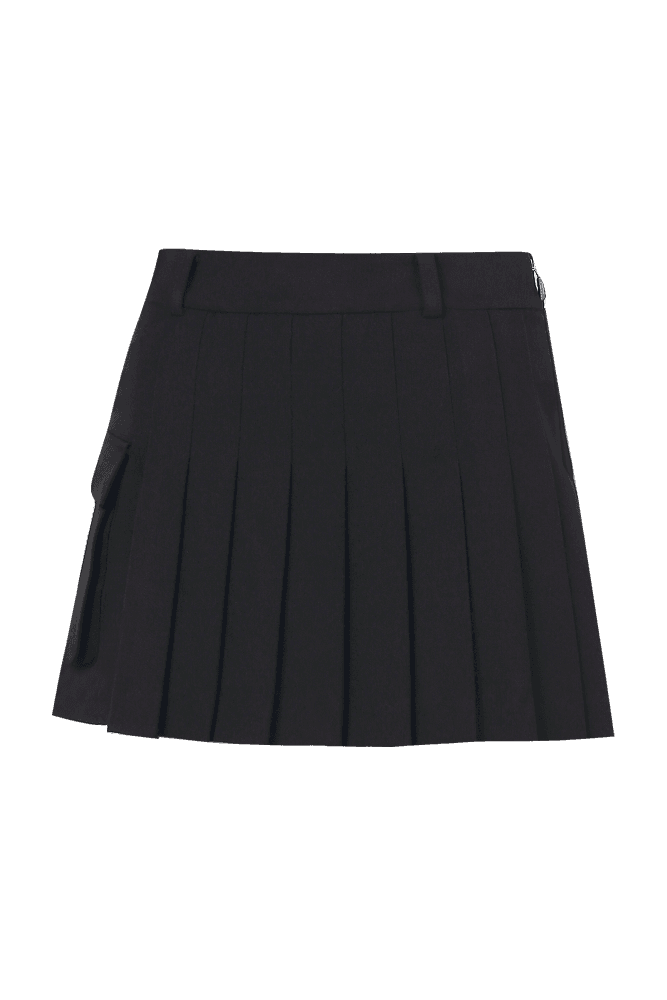 W랩 플리츠 숏팬츠