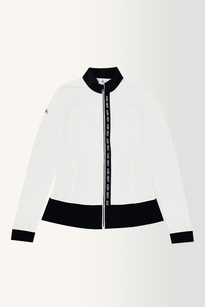 펀칭 블랙 배색 집업_화이트(XS)