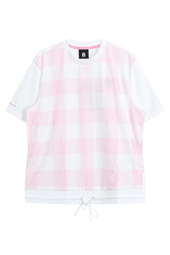 깅엄 체크 반팔티셔츠