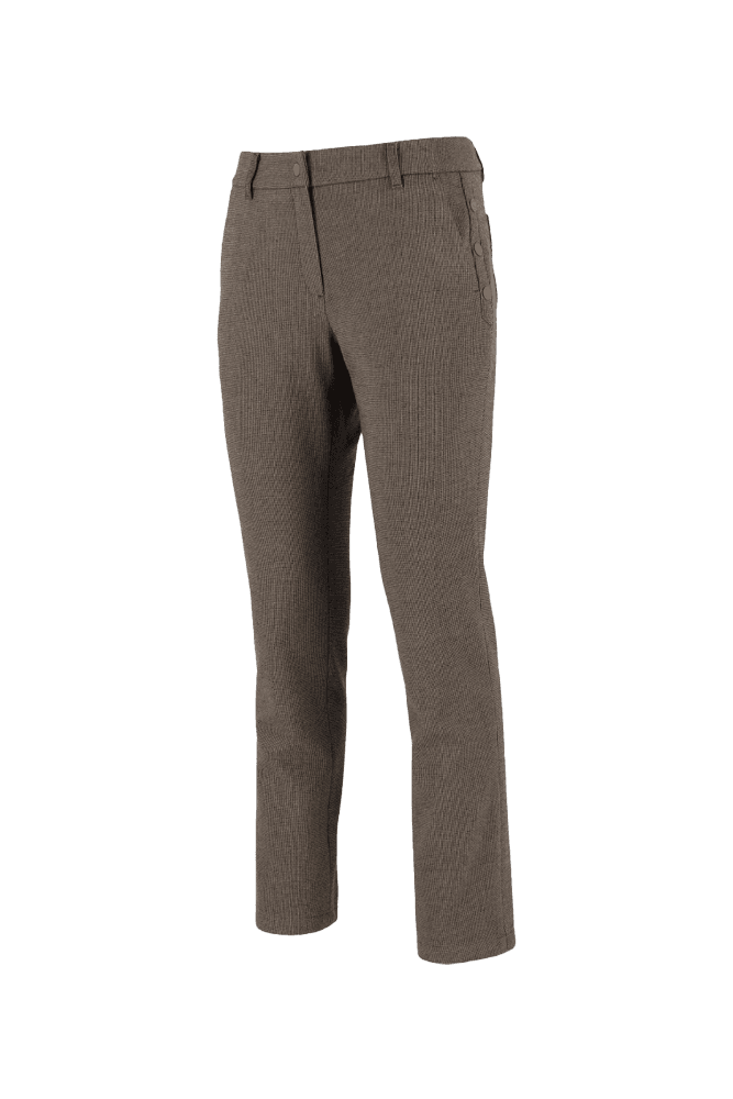 사이드 스냅 포인트 일자팬츠_ 브라운(64)