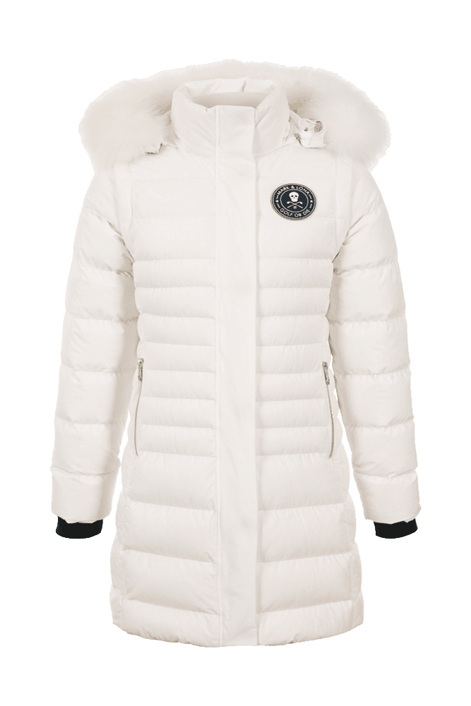 패턴 구스 롱패딩