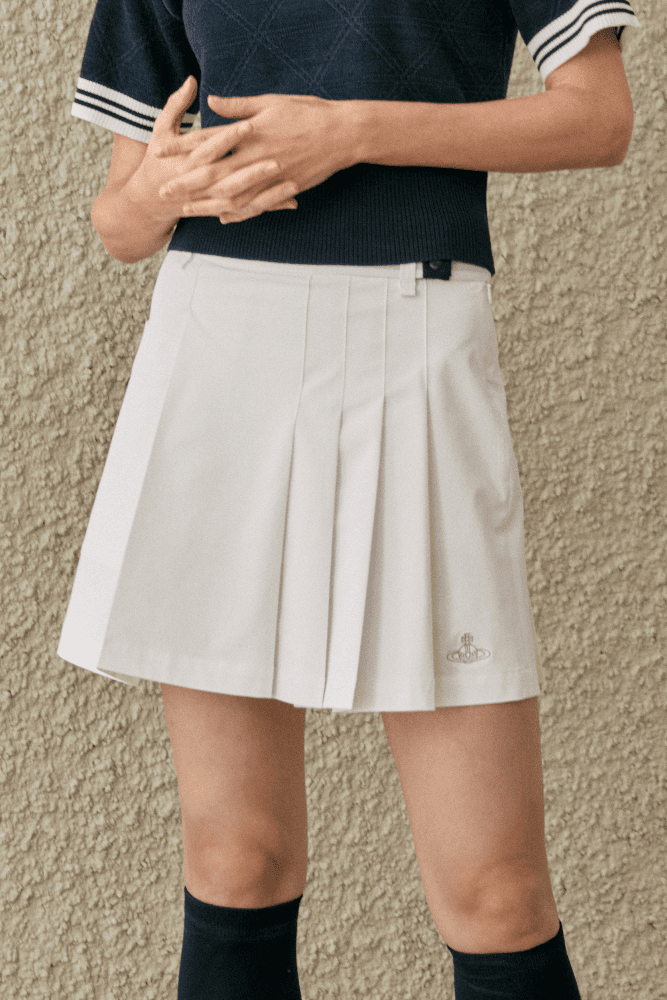 앵글로매니아 포켓 플리츠 스커트