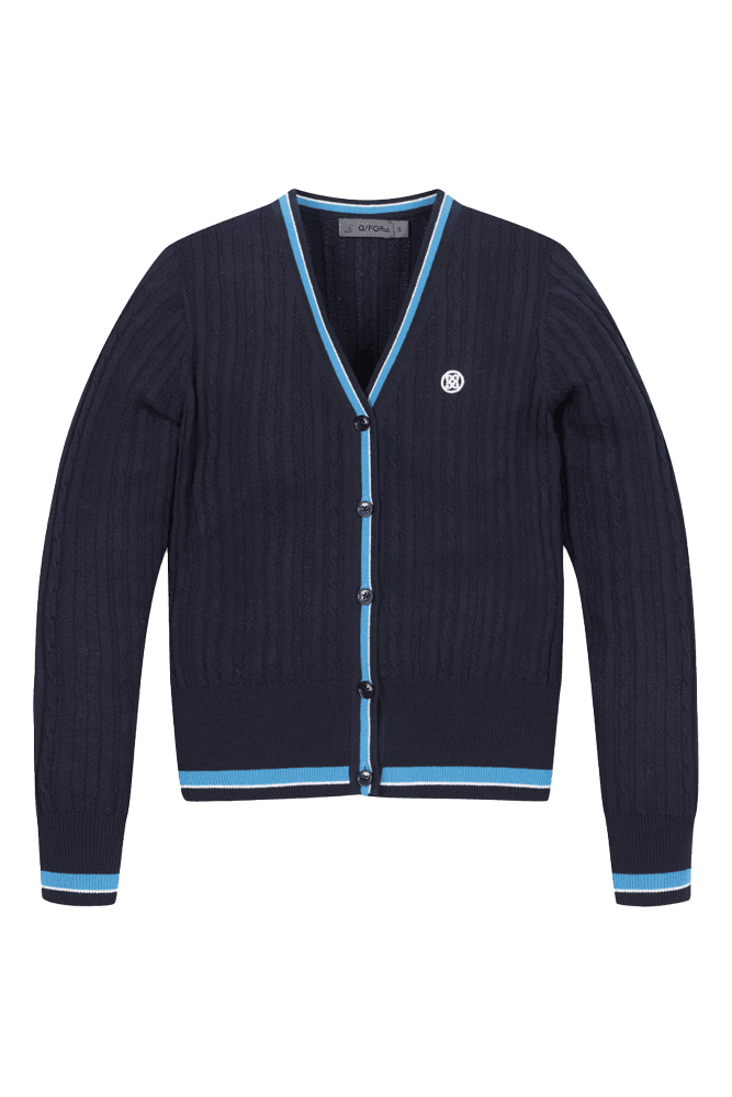 케이블 니트 가디건