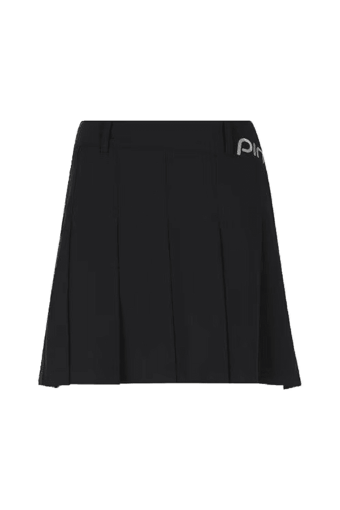 여성 테잎 장식 플리츠 큐롯 스커트_블랙(61)