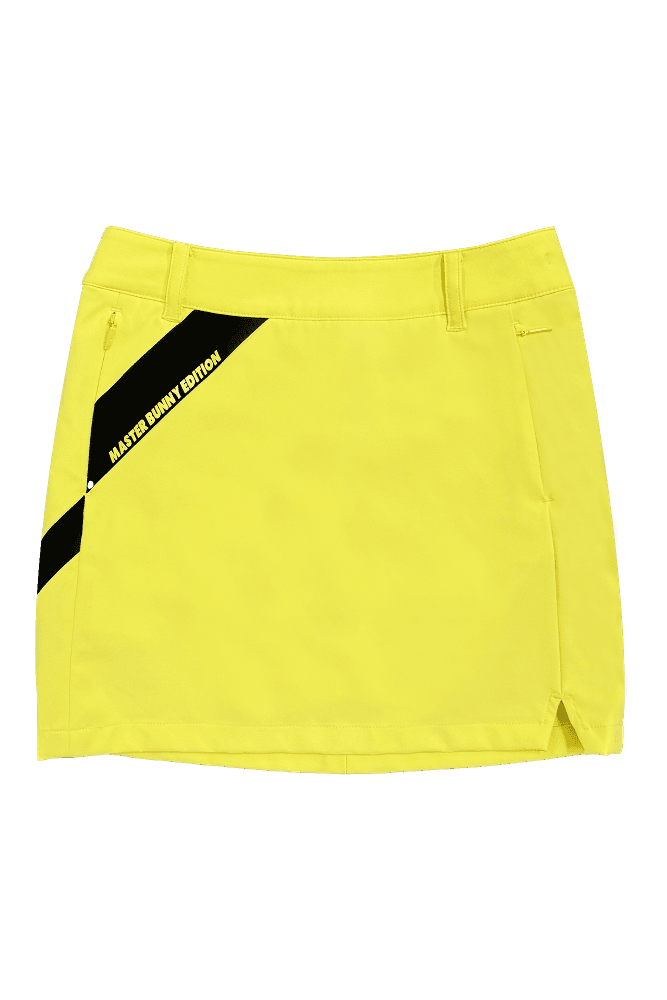 사선 배색 스커트_라임(S)