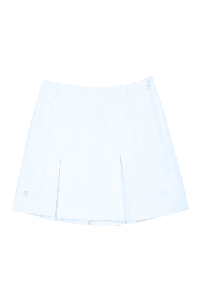 와이드 플리츠 스커트_화이트(XS)