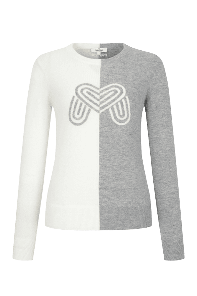 하프&하프 니트 스웨터