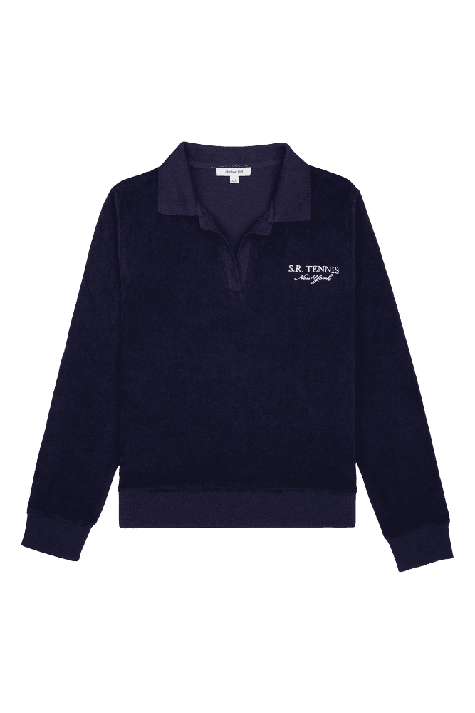 [스포티앤리치] 여성 SR 스포츠 테리 폴로 셔츠 NAVY