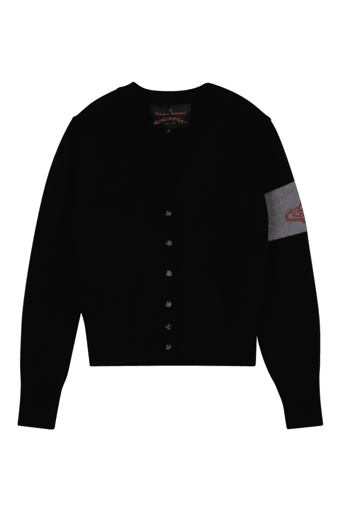 ORB 소매배색 가디건