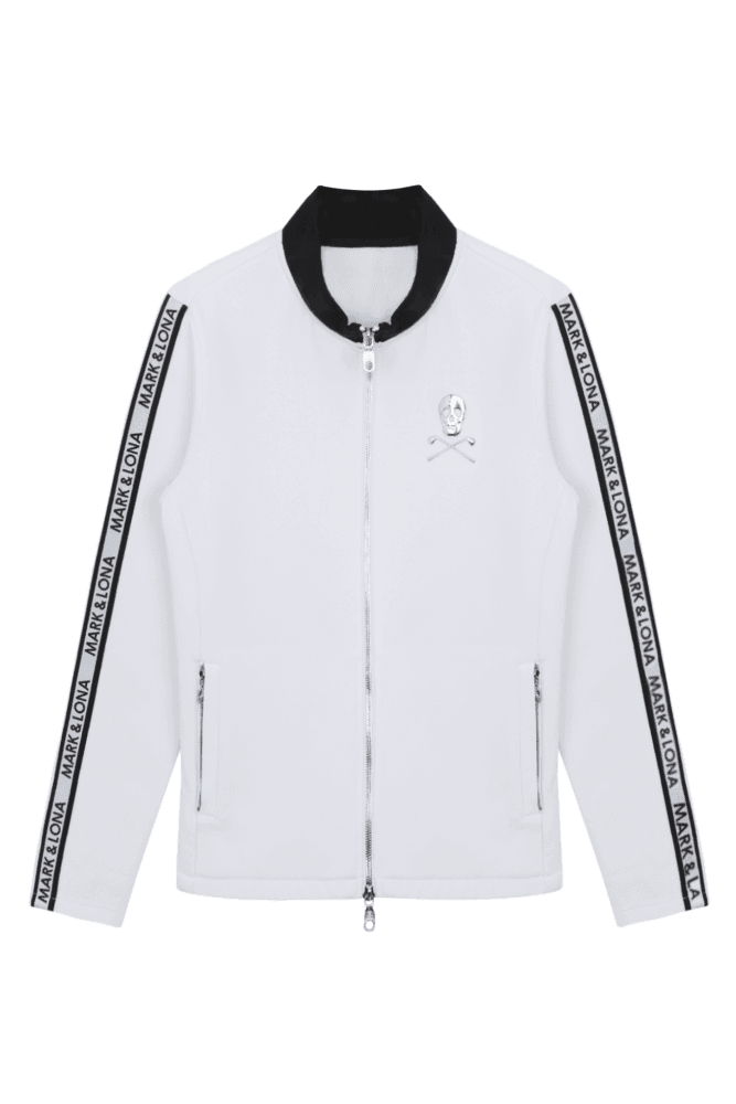 하이넥 로고와펜 집업 자켓