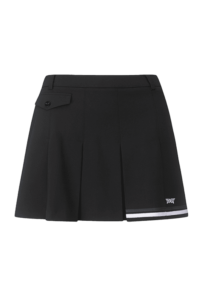 포켓 디테일 플리츠 스커트