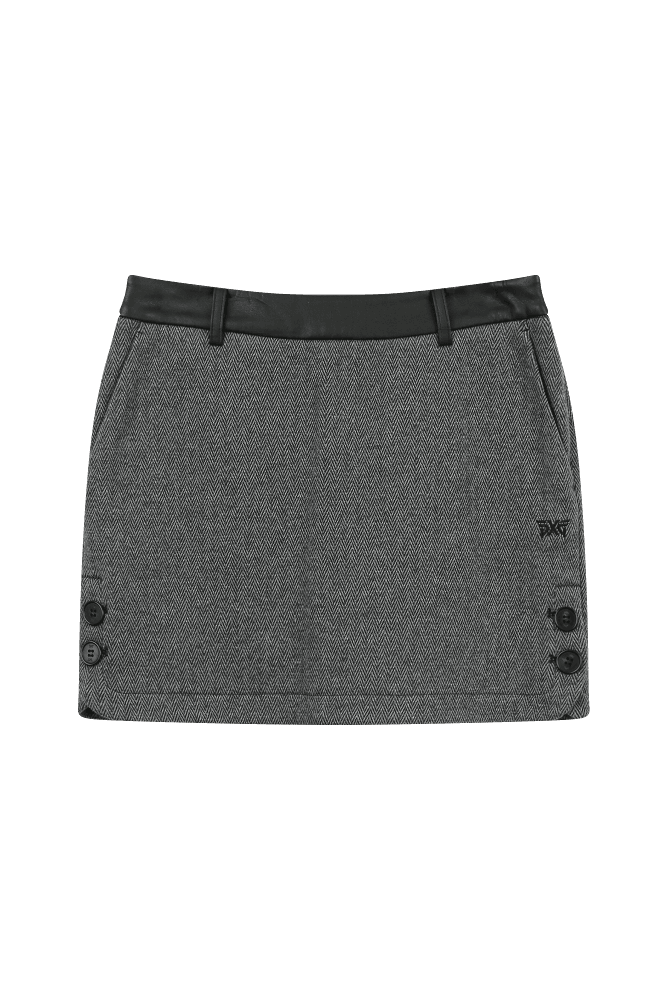 사이드 버튼 울 스커트(XS)