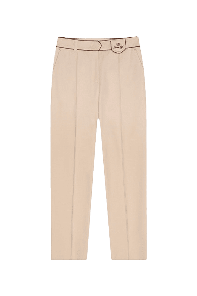 자수포인트 핀턱 팬츠 우먼_베이지(64)