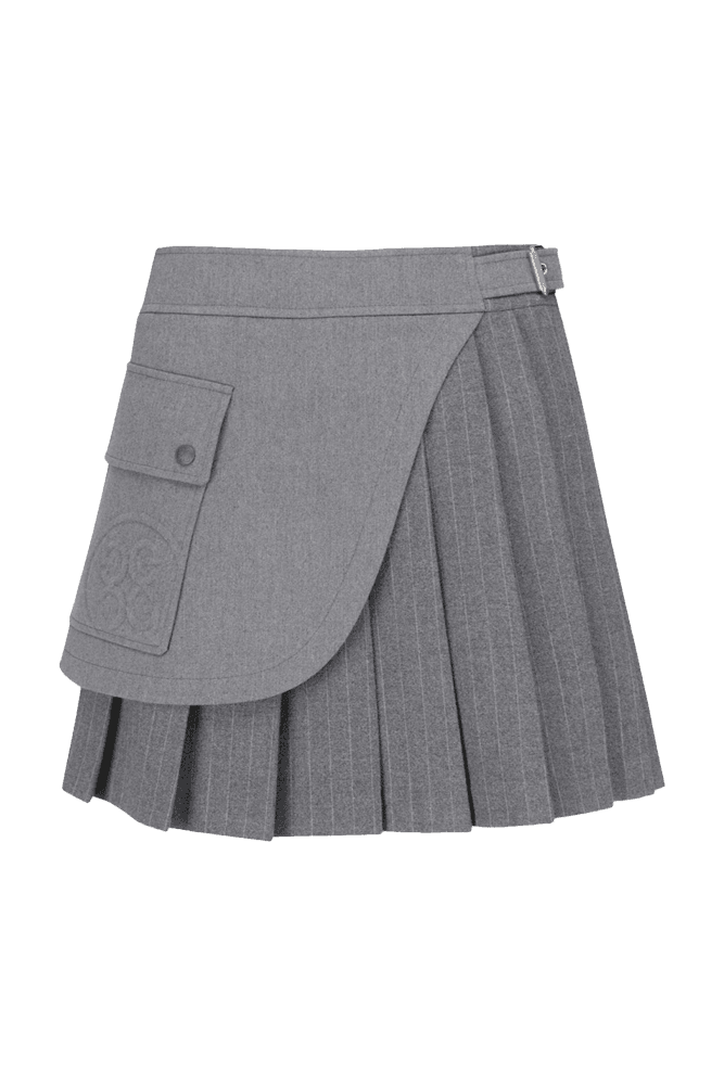 플리츠 랩 스커트
