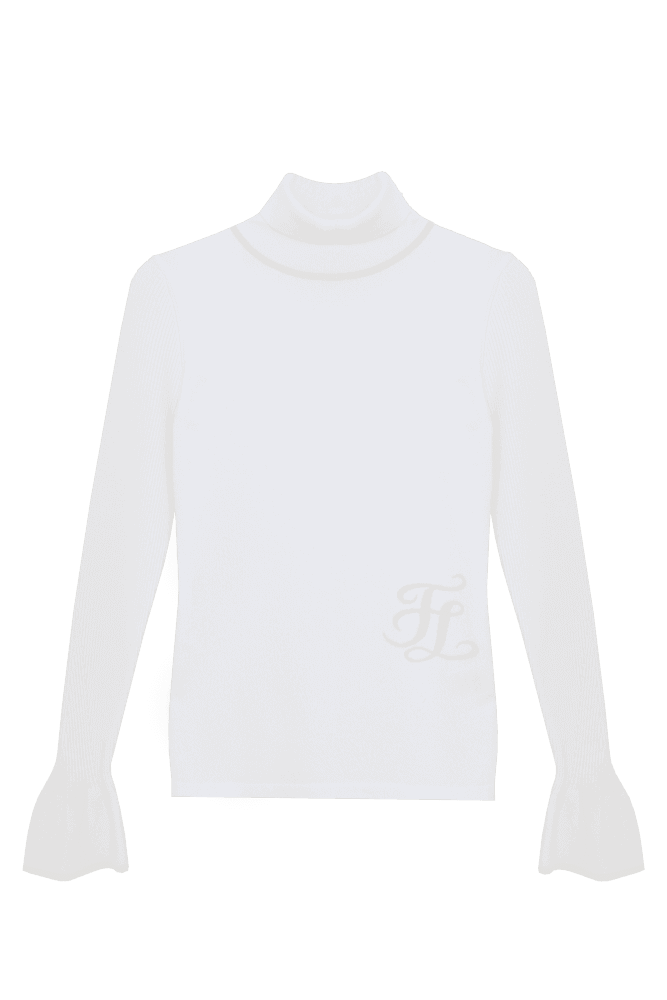 로고 터틀넥 니트 (XS,80)