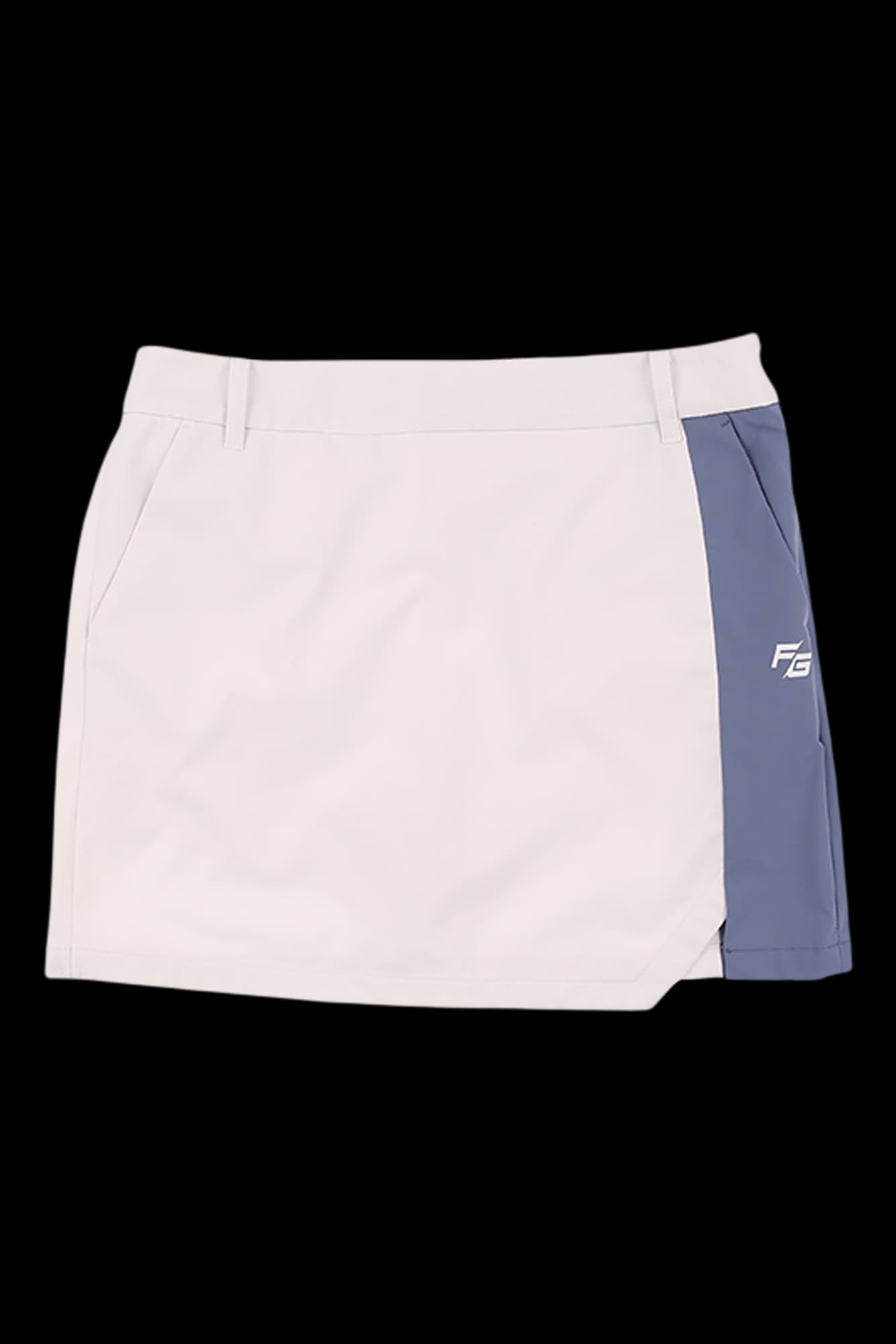 컬러배색 스커트 