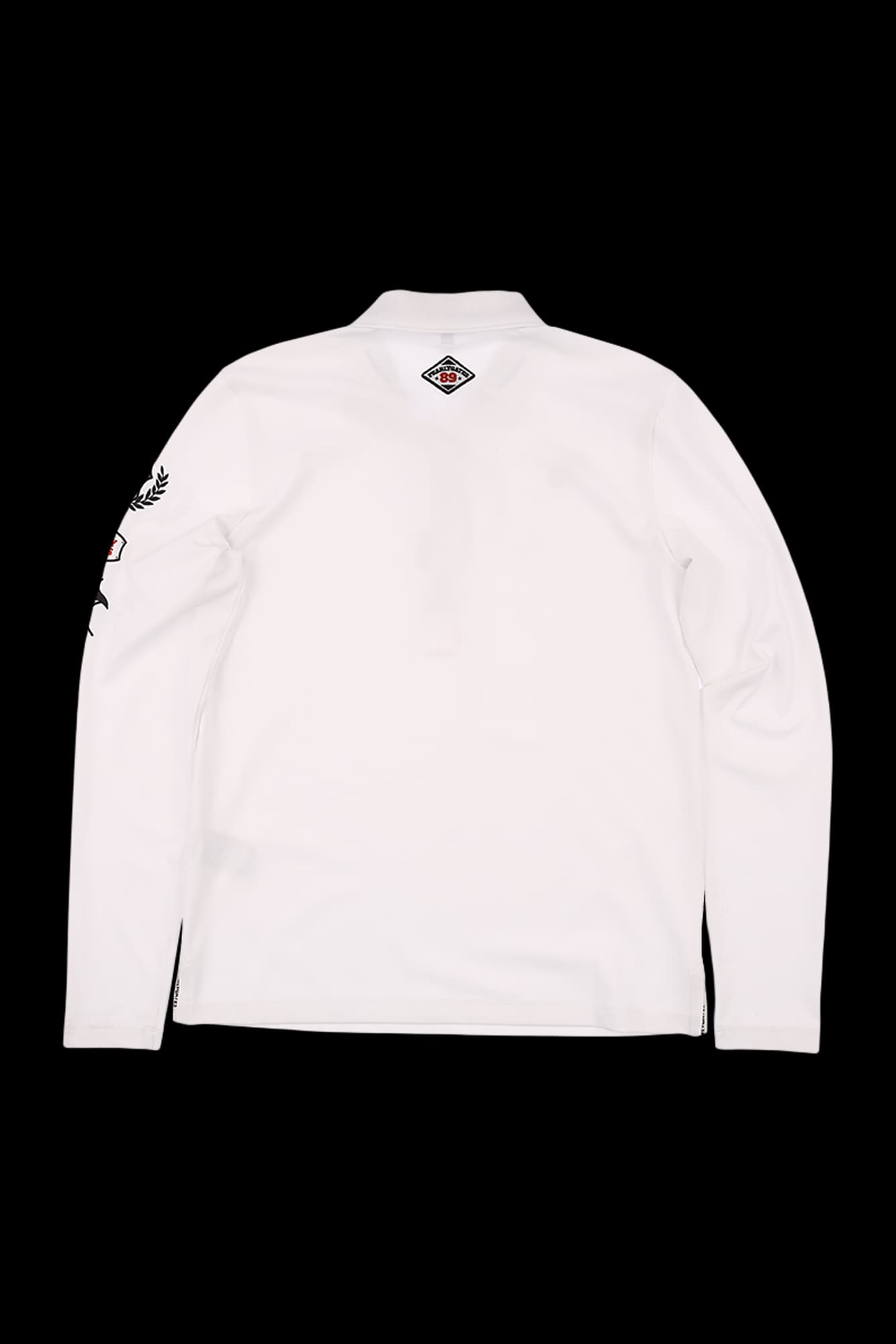 공용 로고 슬리브 카라 긴팔 티셔츠