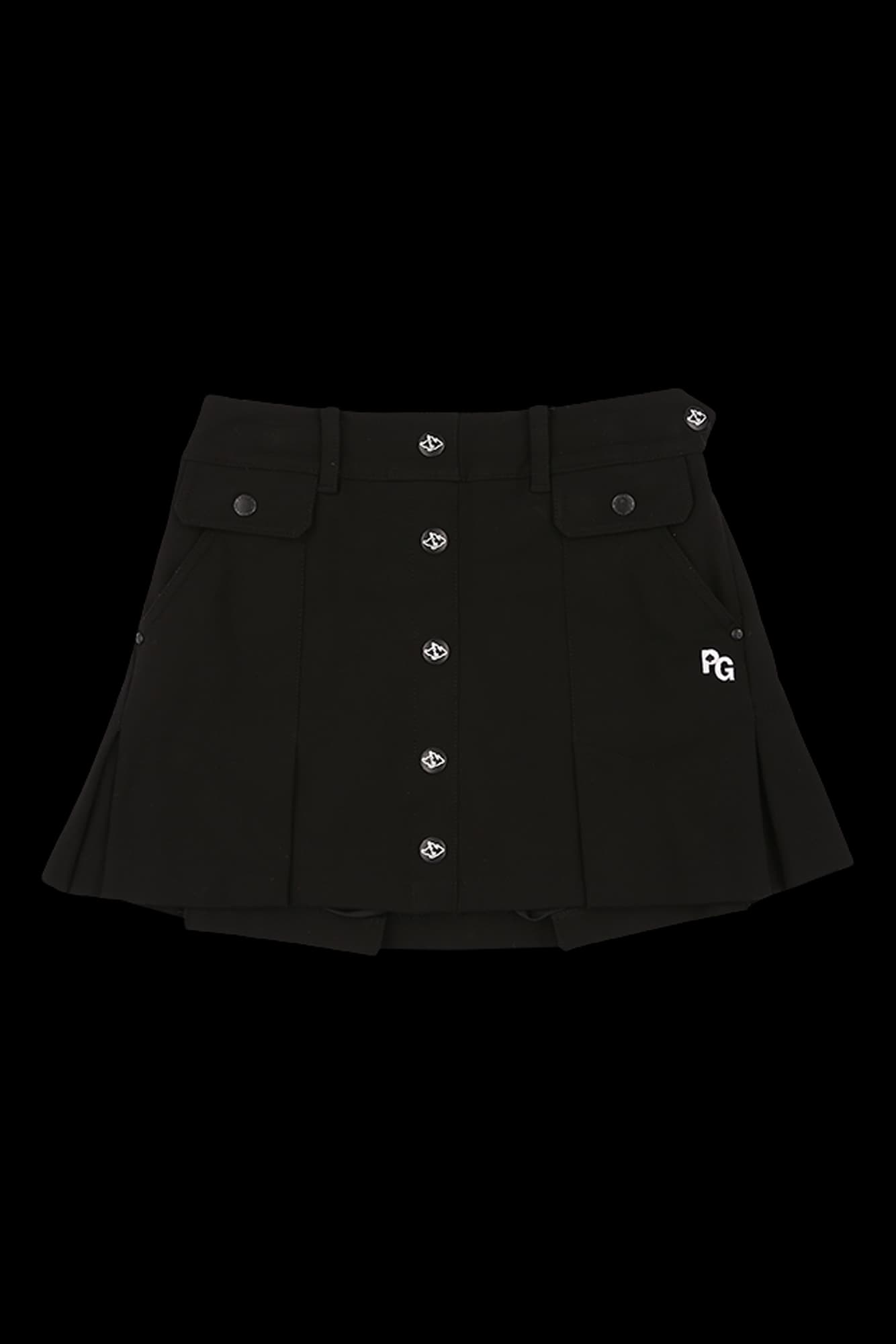 겨울 여성 플랩 버튼업 큐롯 스커트