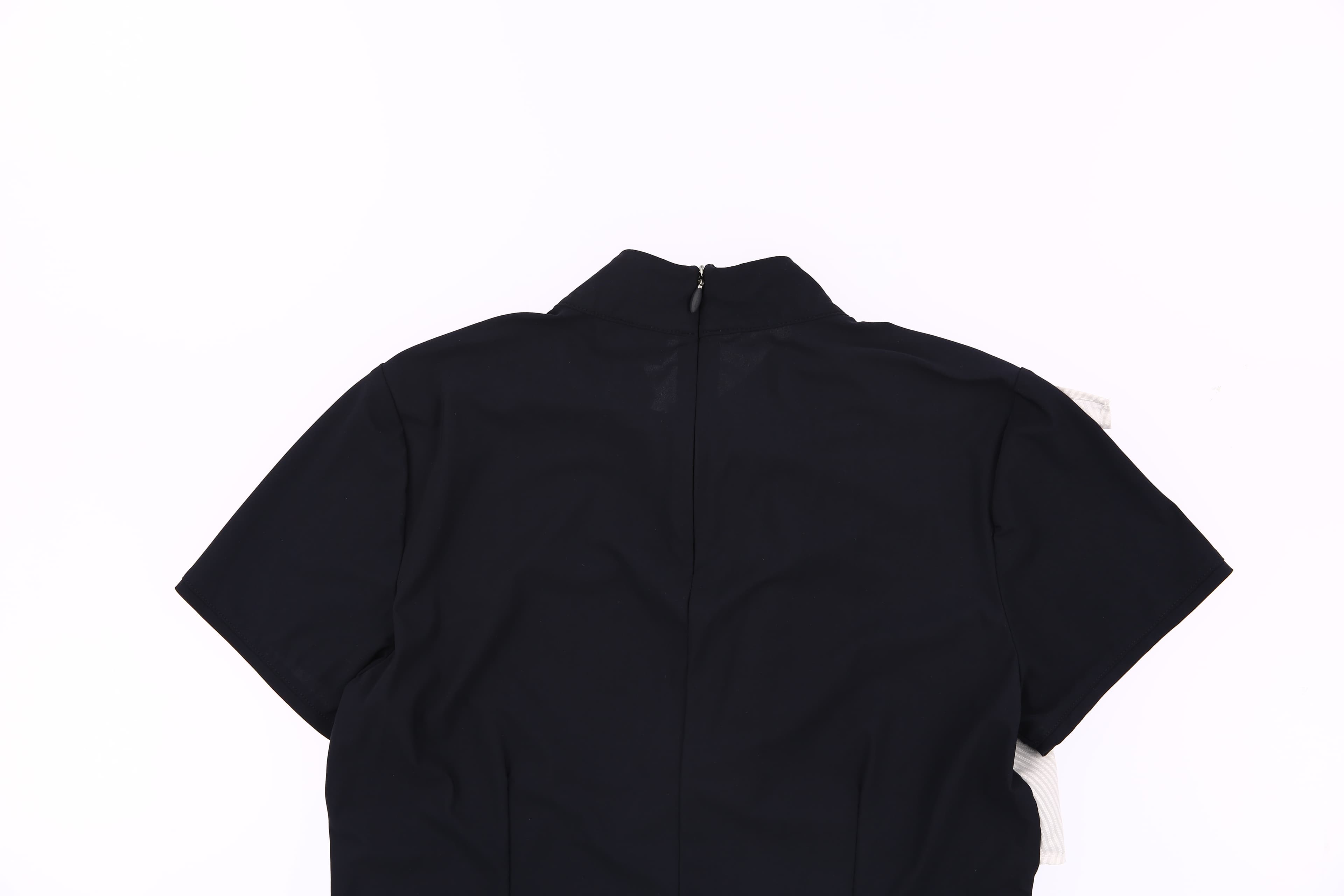 언발 스트라이프 포인트 반팔 티셔츠(M)