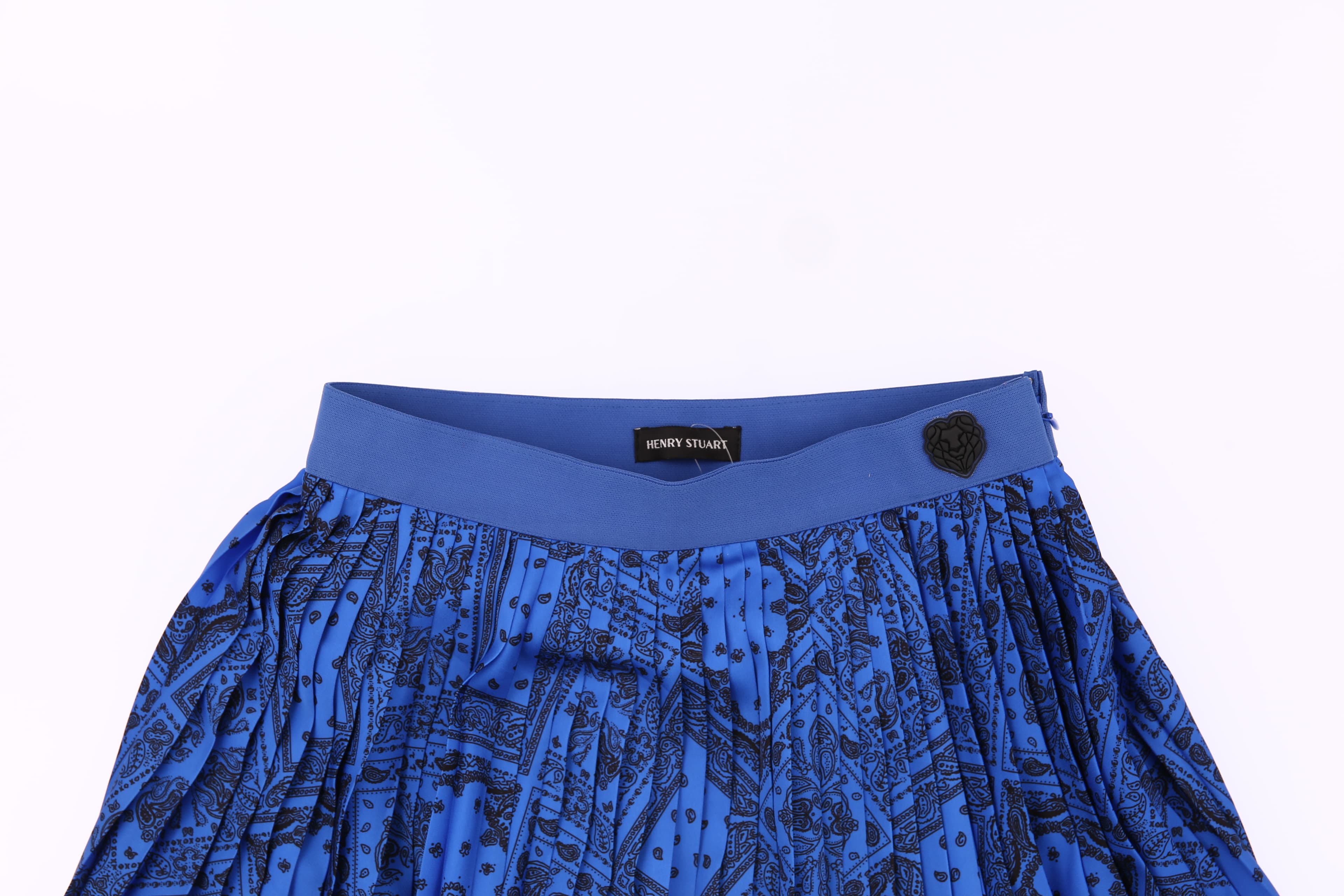 페이즐리 플리츠 스커트