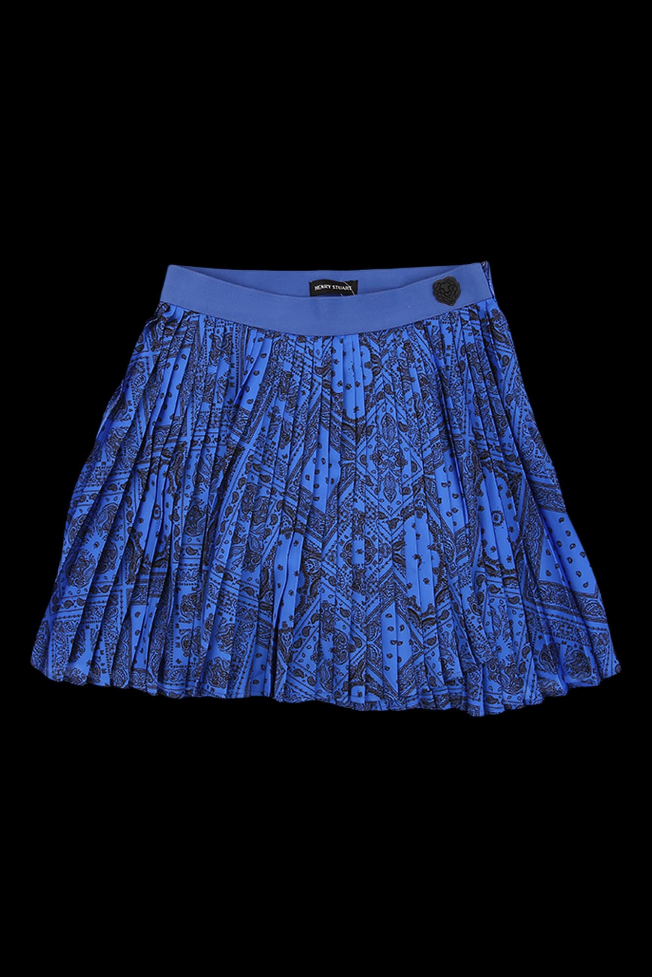 페이즐리 플리츠 스커트