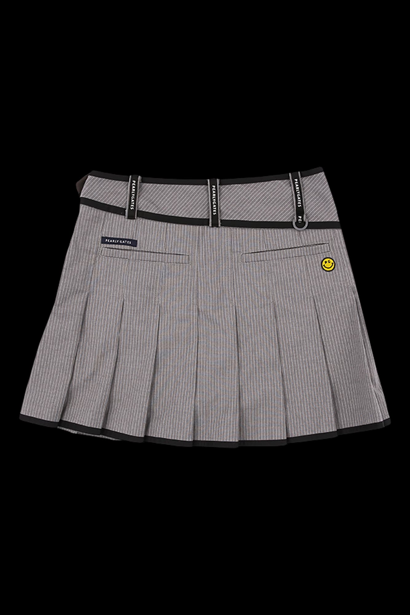 여성 스마일 패턴 플리츠 큐롯 스커트