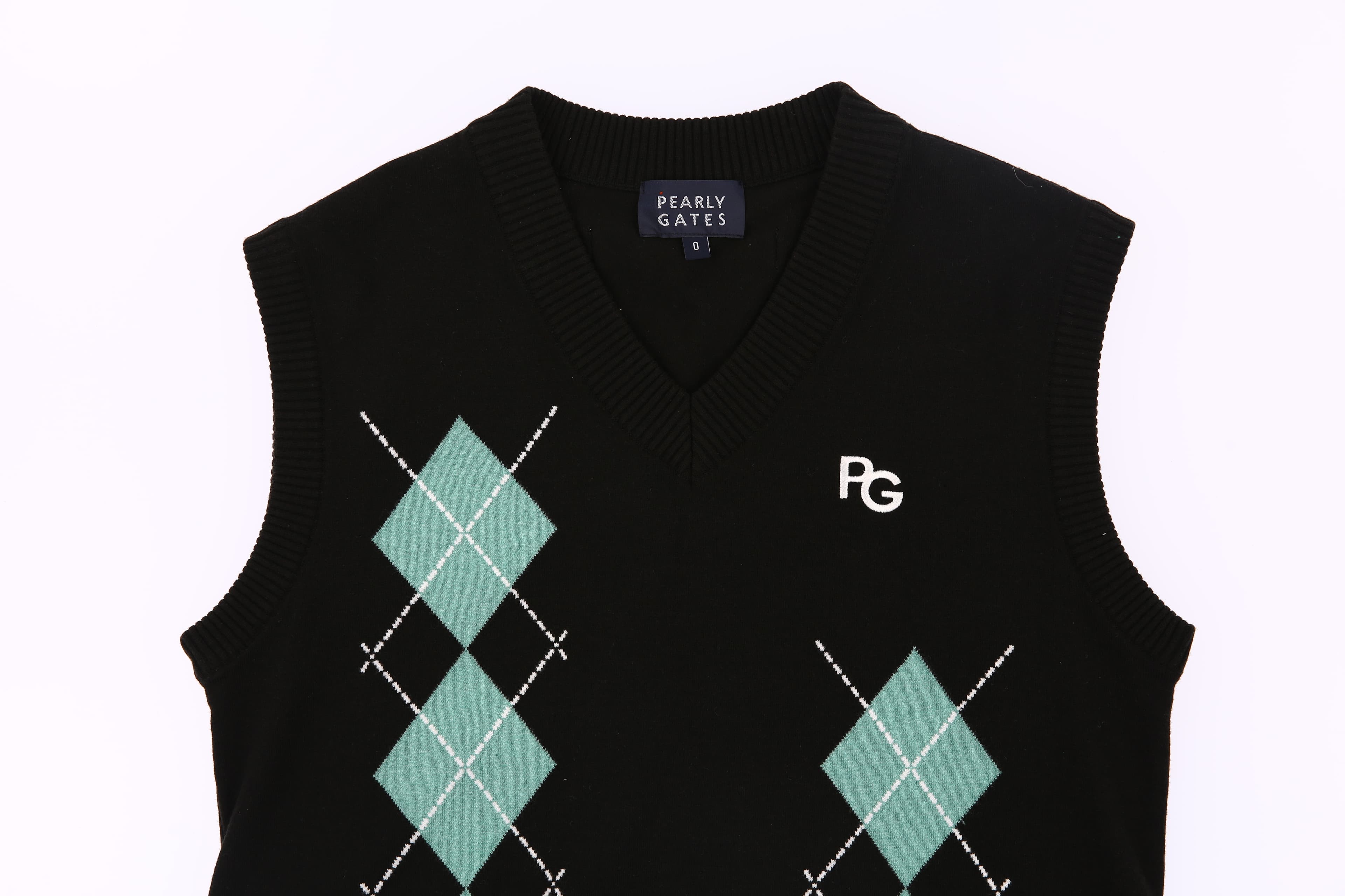 아가일 니트 베스트