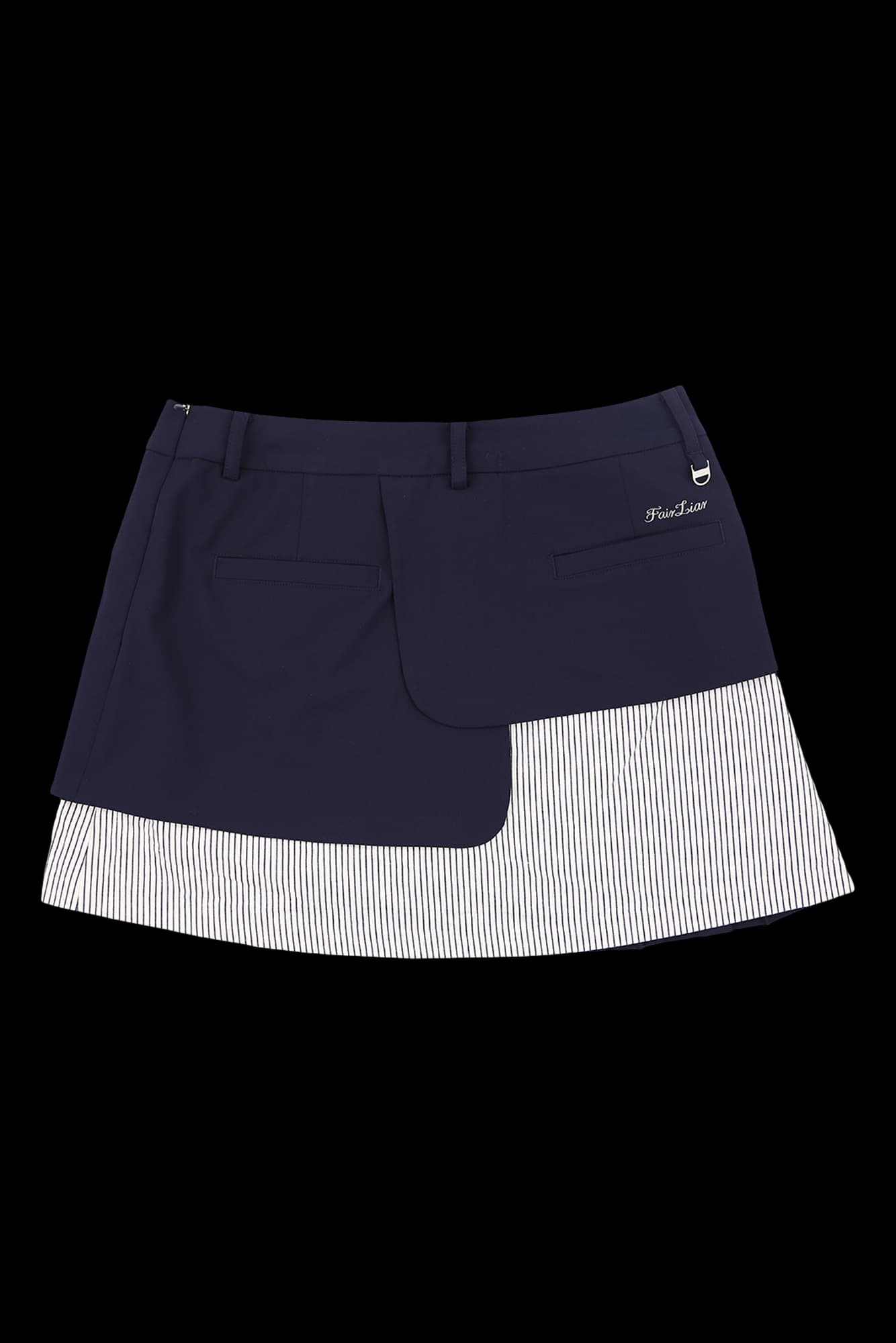 스트라이프 포켓 포인트 스커트