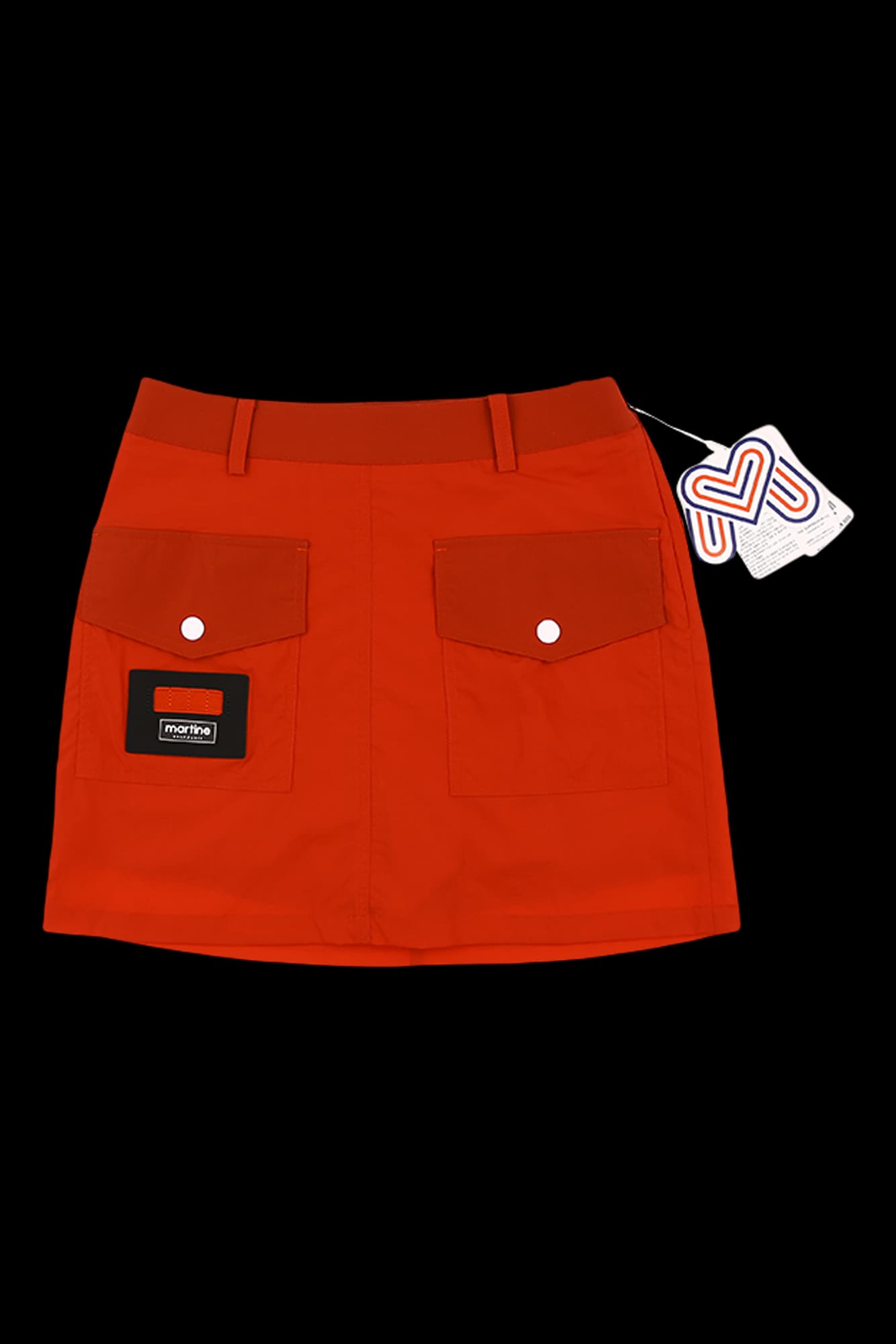 [새상품] 티 랙 와팬패치 스커트