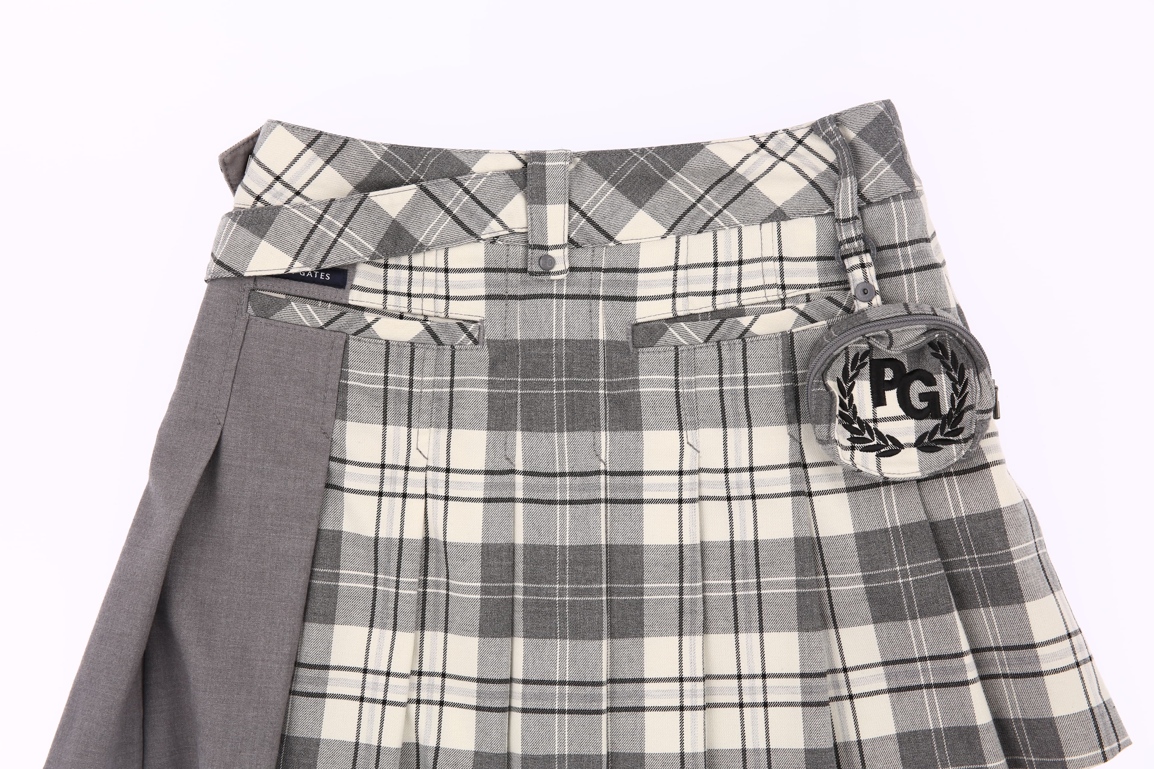 포켓 플리츠 큐롯 스커트