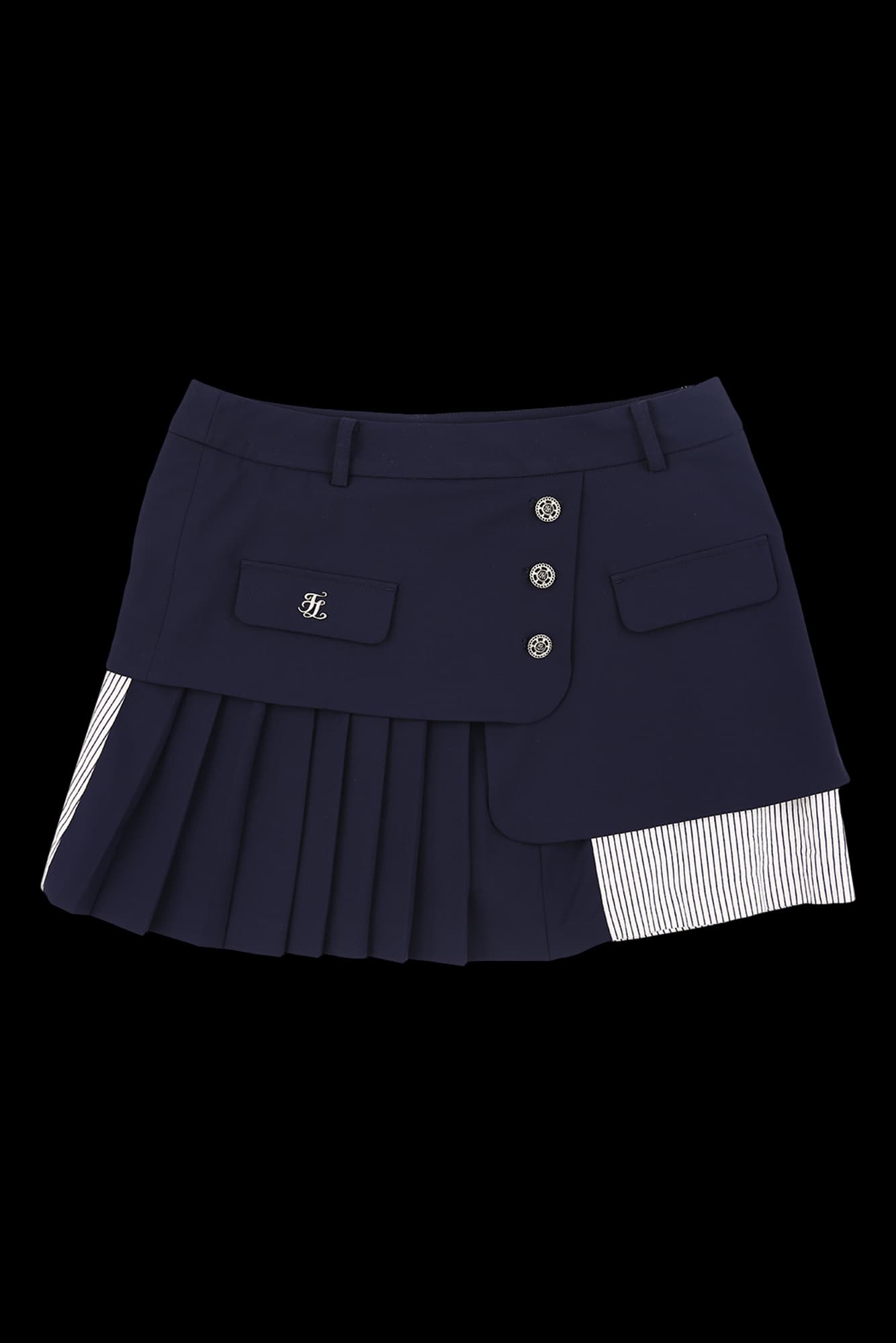 스트라이프 포켓 포인트 스커트