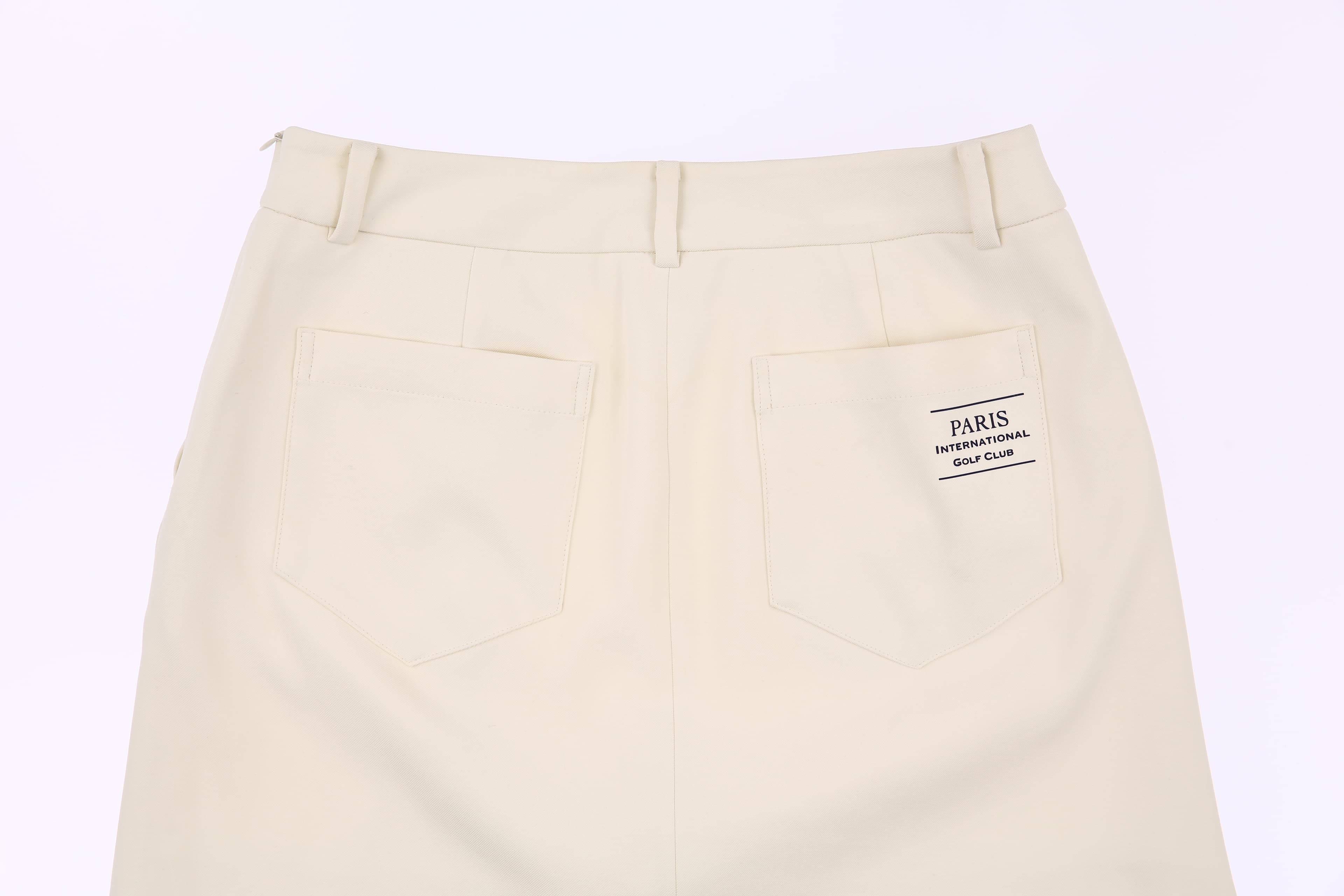 [새상품]배색 절개 포인트 H라인 큐롯 스커트