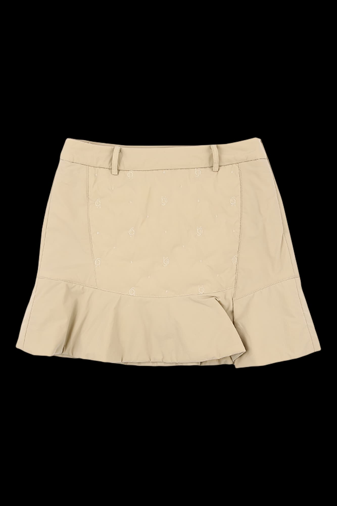 여성 밑단변형 자수포인트 패딩큐롯