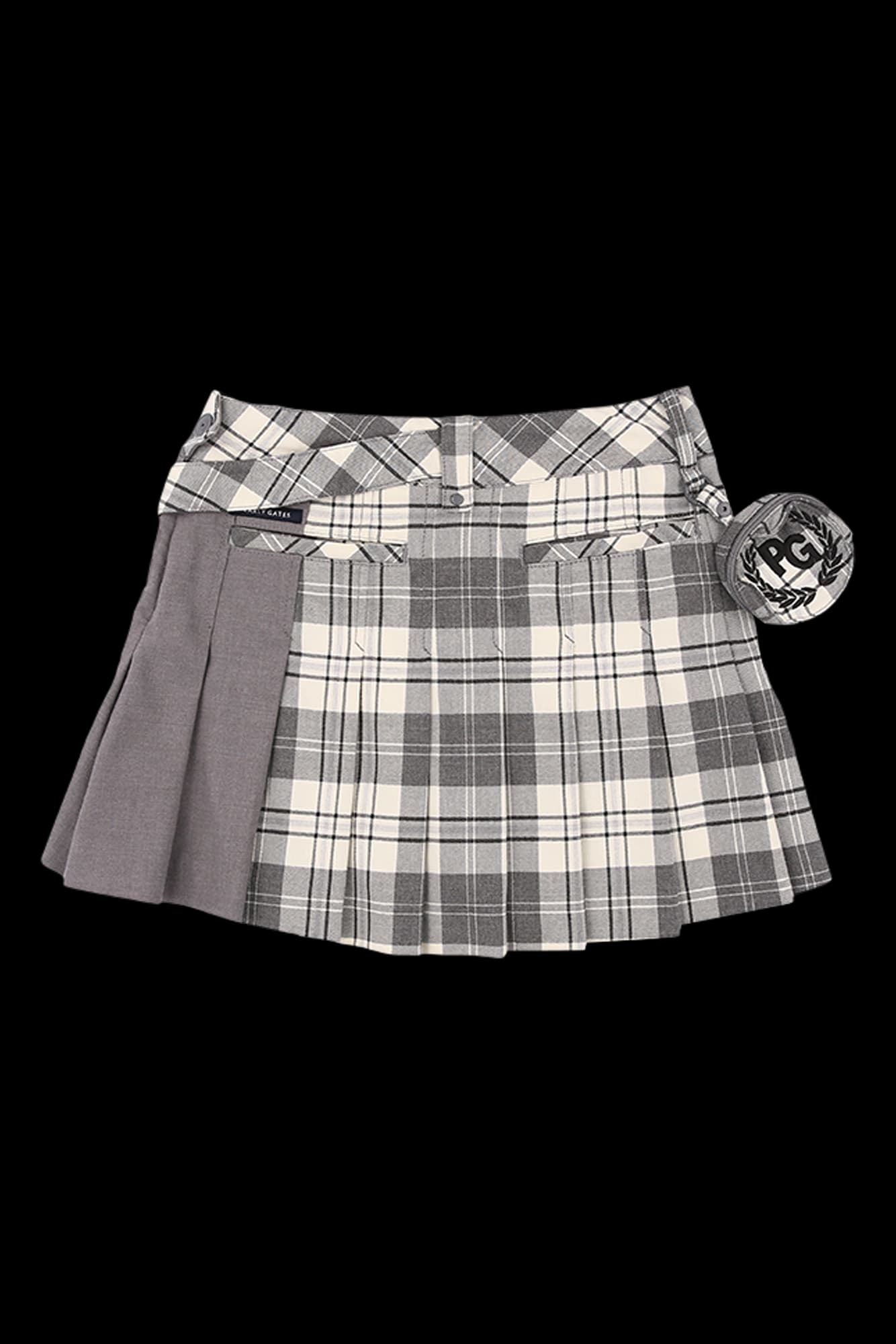 포켓 플리츠 큐롯 스커트